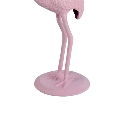 Blanche 25" Classic Mid-Century Glass Top Flamingo End Table